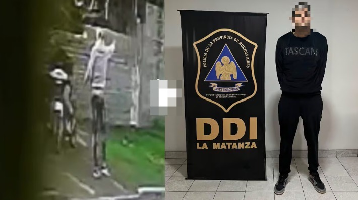 Efectivos policiales en la vía pública durante un operativo de detención