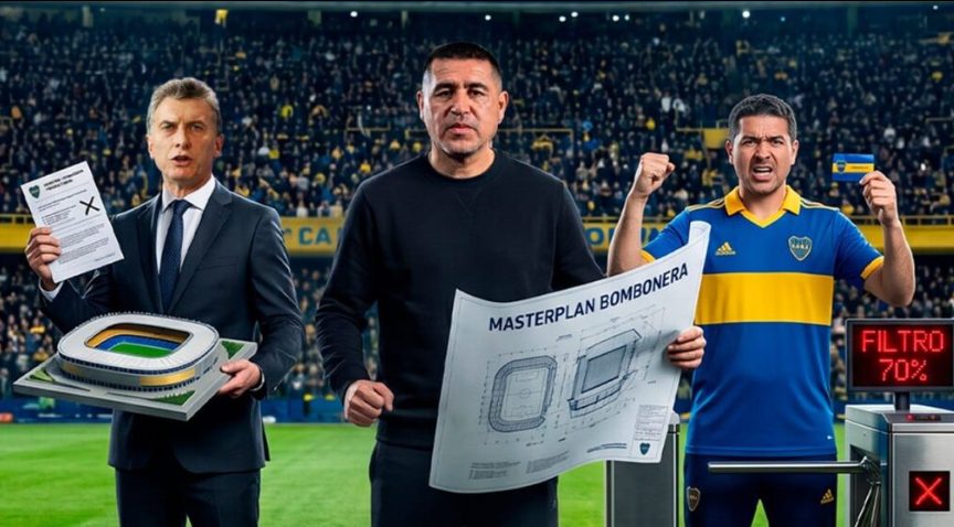 Estadio La Bombonera de Boca Juniors lleno de público