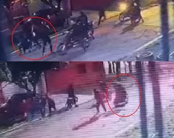 Cámara de seguridad registra el ataque de motochorros a un vecino en Laferrere