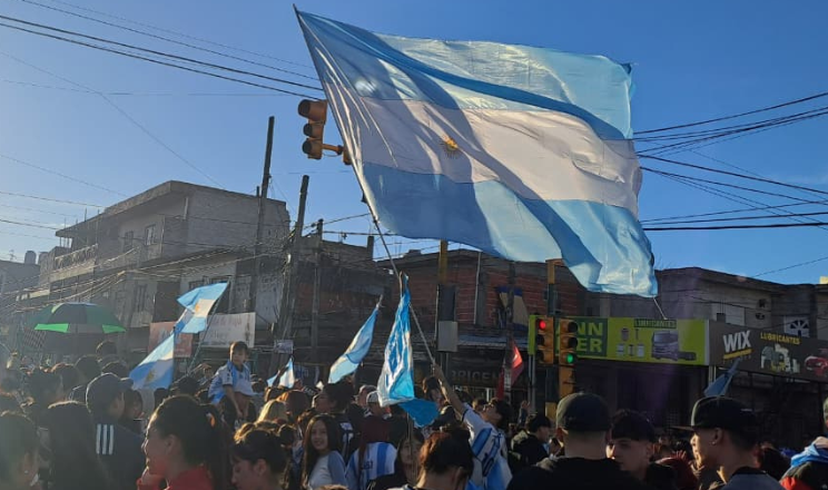 Jugadores de la Selección argentina celebrando un gol en el Mundial
