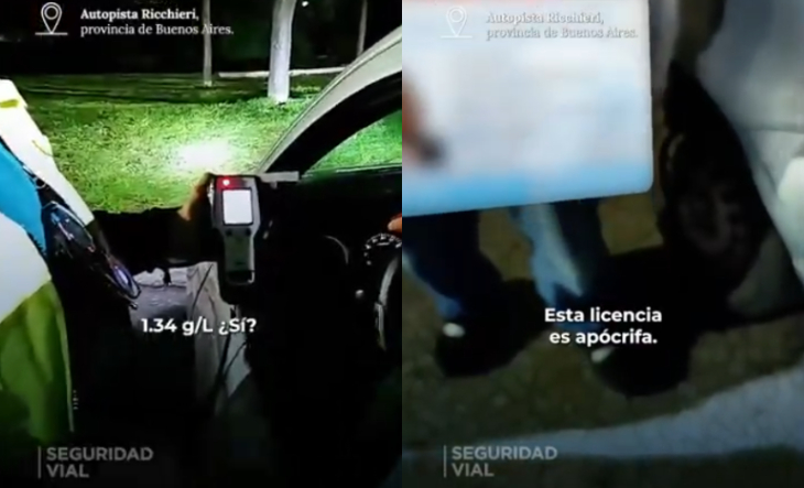 Control de tránsito de la ANSV en un peaje de la autopista Riccheri