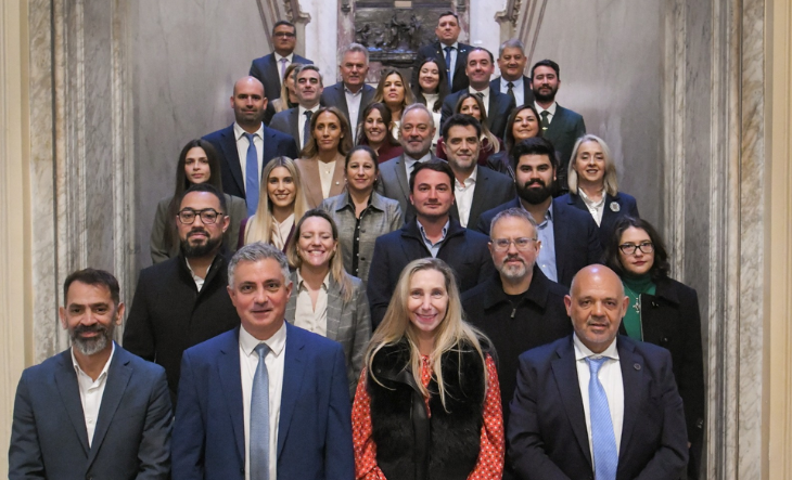 Karina Milei en la Casa Rosada junto a legisladores bonaerenses