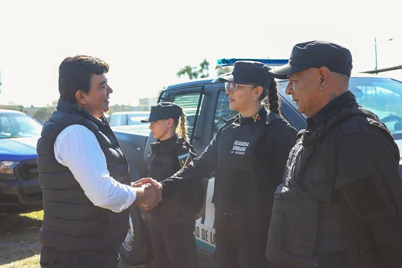 Fernando Espinoza durante un acto municipal en La Matanza