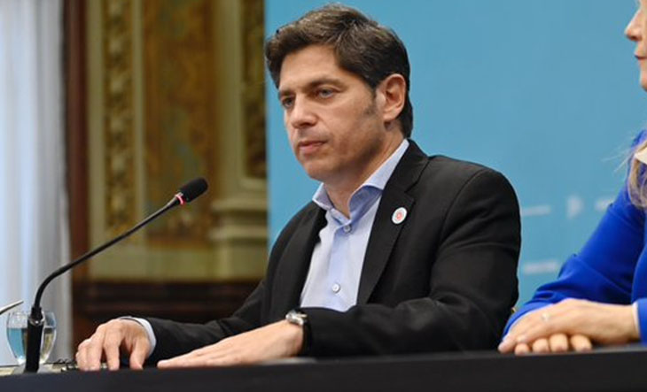 Axel Kicillof en conferencia de prensa junto a Augusto Costa