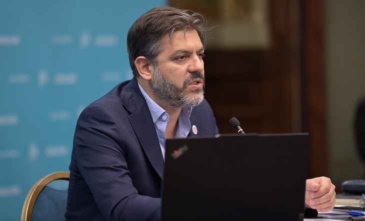 Carlos Bianco en conferencia de prensa