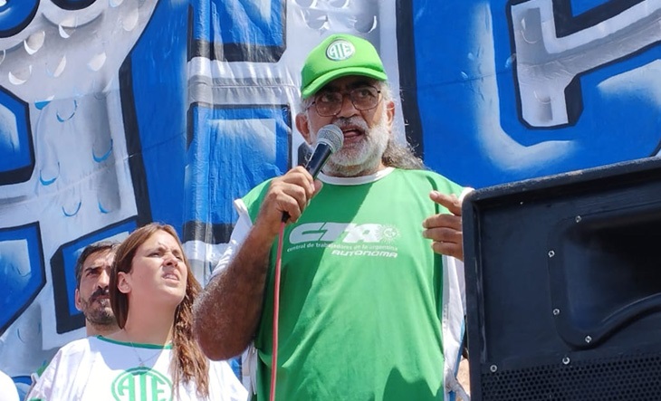 Orestes Beto Galeano, secretario general de la CTA Autónoma de La Matanza
