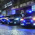 Camionetas híbridas de la Policía Municipal de San Miguel presentadas en un acto oficial