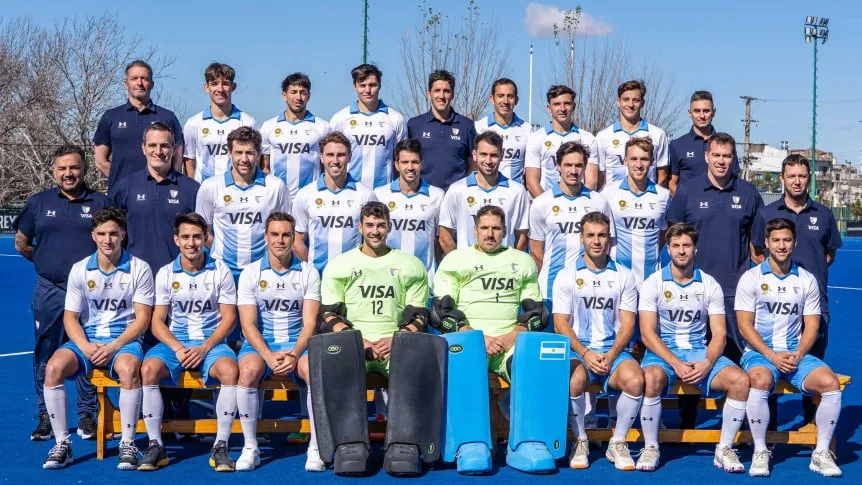 Jugadores de Los Leones durante el partido ante Alemania en el Mundial de hockey 2026