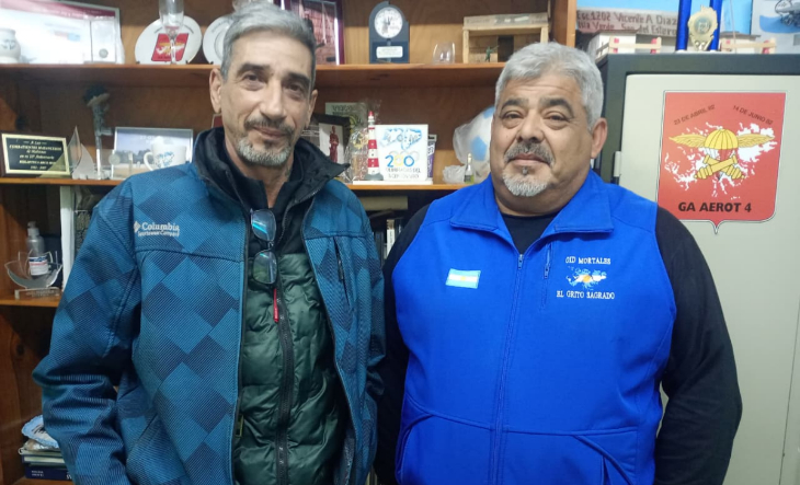 Excombatientes matanceros en una reunión del Centro de Veteranos de Guerra