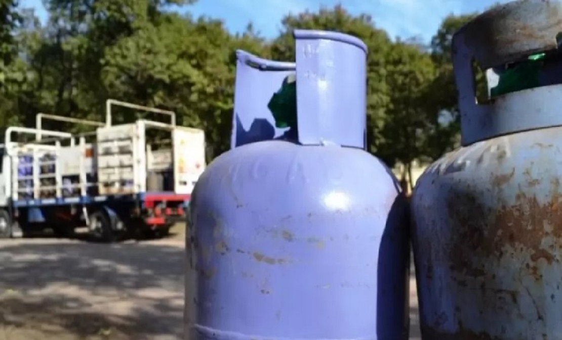 Garrafas de gas en un punto de venta