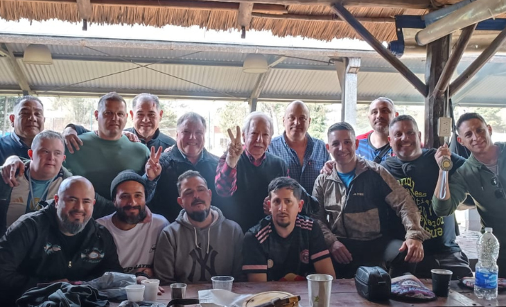Dirigentes de la UOM de La Matanza durante el encuentro en el centro recreativo de SUTACA