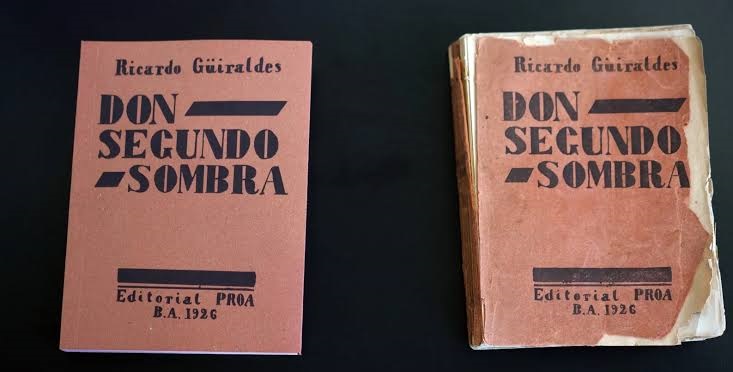 Tapa de la edición especial de Don Segundo Sombra con tipografías originales de 1926