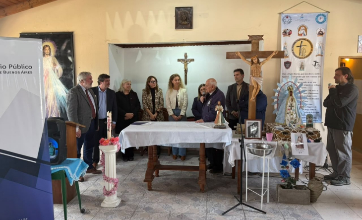Firma de convenio entre autoridades judiciales, eclesiásticas y barriales en Virrey del Pino