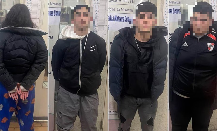 Móvil policial en un operativo en la Ruta Nacional N°3 y avenida Carlos Casares, La Matanza