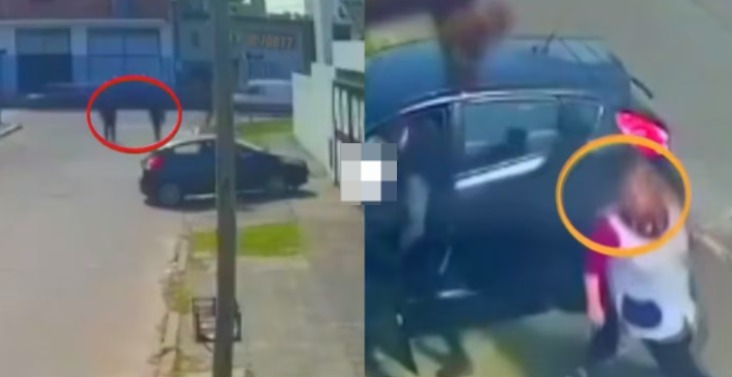 Calle de Isidro Casanova donde asaltaron a una docente, en La Matanza
