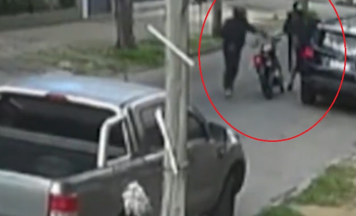 Cámara de seguridad capta el momento del asalto a una vecina en Ramos Mejía